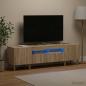 Preview: ARDEBO.de - LED-TV-Schrank DELFT 153 x 35 x 43 cm Sonoma-Eiche