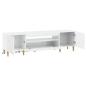 Preview: LED-TV-Schrank DELFT 153 x 35 x 43 cm Hochglanz Weiß