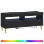 Preview: LED-TV-Schrank Schwarz Holzwerkstoff