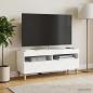 Preview: LED-TV-Schrank Hochglanz Weiß Holzwerkstoff