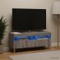 Preview: LED-TV-Schrank Sonoma-Grau Holzwerkstoff