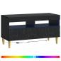 Preview: LED-TV-Schrank Schwarz Holzwerkstoff