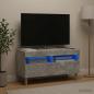 Preview: ARDEBO.de - LED-TV-Schrank Betongrau Holzwerkstoff