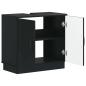 Preview: Waschbeckenschrank HOORN Schwarz 59,5 x 31,5 x 56 cm