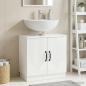 Preview: ARDEBO.de - Waschbeckenschrank HOORN Hochglanz Weiß 59,5 x 31,5 x 56 cm