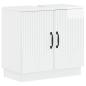 Preview: Waschbeckenschrank HOORN Hochglanz Weiß 59,5 x 31,5 x 56 cm