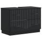 Preview: ARDEBO.de - Waschbeckenschrank HOORN Schwarz 82 x 41 x 56 cm Holzwerkstoff