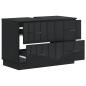 Preview: Waschbeckenschrank HOORN Schwarz 82 x 41 x 56 cm Holzwerkstoff