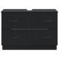 Preview: Waschbeckenschrank HOORN Schwarz 82 x 41 x 56 cm Holzwerkstoff