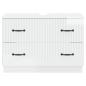 Preview: Waschbeckenschrank HOORN Hochglanz Weiß 82 x 41 x 56 cm
