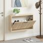 Preview: ARDEBO.de - Wandmontierter Schuhschrank HOORN 71 x 17 x 43 cm Holzwerkstoff
