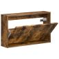 Preview: Wandmontierter Schuhschrank HOORN 71 x 17 x 43 cm Holzwerkstoff