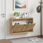 Preview: ARDEBO.de - Wandmontierter Schuhschrank HOORN 71 x 17 x 43 cm Holzwerkstoff