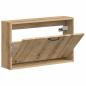 Preview: Wandmontierter Schuhschrank HOORN 71 x 17 x 43 cm Holzwerkstoff