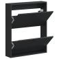 Preview: Wandmontierter Schuhschrank HOORN 71 x 17 x 86 cm Holzwerkstoff