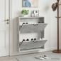 Preview: ARDEBO.de - Wandmontierter Schuhschrank HOORN 71 x 17 x 86 cm Holzwerkstoff
