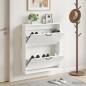 Preview: ARDEBO.de - Wandmontierter Schuhschrank HOORN 71 x 17 x 86 cm Holzwerkstoff