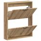 Preview: Wandmontierter Schuhschrank HOORN 71 x 17 x 86 cm Holzwerkstoff