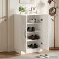 Preview: ARDEBO.de - Schuhschrank HOORN 59,5 x 39,5 x 87 cm Holzwerkstoff Weiß