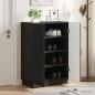Preview: ARDEBO.de - Schuhschrank HOORN 59,5 x 39,5 x 87 cm Holzwerkstoff Schwarz