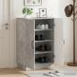Preview: ARDEBO.de - Schuhschrank HOORN 59,5 x 39,5 x 87 cm Holzwerkstoff Betongrau