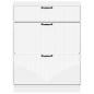 Preview: Schuhschrank HOORN 78 x 24 x 100 cm Holzwerkstoff Weiß