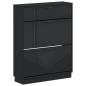 Preview: Schuhschrank HOORN 78 x 24 x 100 cm Holzwerkstoff Schwarz