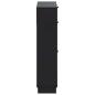 Preview: Schuhschrank HOORN 78 x 24 x 100 cm Holzwerkstoff Schwarz