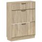 Preview: Schuhschrank HOORN 78 x 24 x 100 cm Holzwerkstoff Sonoma-Eiche