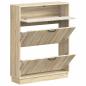 Preview: Schuhschrank HOORN 78 x 24 x 100 cm Holzwerkstoff Sonoma-Eiche