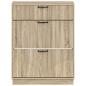 Preview: Schuhschrank HOORN 78 x 24 x 100 cm Holzwerkstoff Sonoma-Eiche