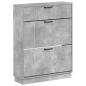 Preview: Schuhschrank HOORN 78 x 24 x 100 cm Holzwerkstoff Betongrau