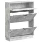Preview: Schuhschrank HOORN 78 x 24 x 100 cm Holzwerkstoff Betongrau