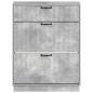 Preview: Schuhschrank HOORN 78 x 24 x 100 cm Holzwerkstoff Betongrau