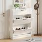Preview: ARDEBO.de - Schuhschrank HOORN 78 x 24 x 100 cm Holzwerkstoff