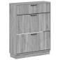 Preview: ARDEBO.de - Schuhschrank HOORN 78 x 24 x 100 cm Holzwerkstoff Sonoma-Grau