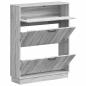 Preview: Schuhschrank HOORN 78 x 24 x 100 cm Holzwerkstoff Sonoma-Grau