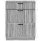 Preview: Schuhschrank HOORN 78 x 24 x 100 cm Holzwerkstoff Sonoma-Grau