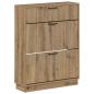 Preview: Schuhschrank HOORN 78 x 24 x 100 cm Holzwerkstoff Artisan-Eiche