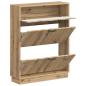 Preview: Schuhschrank HOORN 78 x 24 x 100 cm Holzwerkstoff Artisan-Eiche