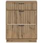 Preview: Schuhschrank HOORN 78 x 24 x 100 cm Holzwerkstoff Artisan-Eiche