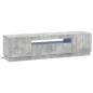 Preview: ARDEBO.de - LED-TV-Schrank Betongrau Holzwerkstoff