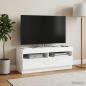 Preview: ARDEBO.de - LED-TV-Schrank Weiß Holzwerkstoff