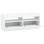 Preview: LED-TV-Schrank Weiß Holzwerkstoff