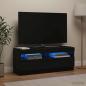 Preview: ARDEBO.de - LED-TV-Schrank Schwarz Holzwerkstoff
