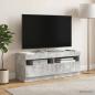 Preview: ARDEBO.de - LED-TV-Schrank Betongrau Holzwerkstoff