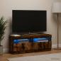 Preview: ARDEBO.de - LED-TV-Schrank Raucheiche Holzwerkstoff