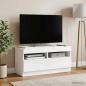 Preview: ARDEBO.de - LED-TV-Schrank Weiß Holzwerkstoff
