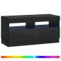 Preview: LED-TV-Schrank Schwarz Holzwerkstoff