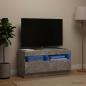 Preview: LED-TV-Schrank Betongrau Holzwerkstoff
